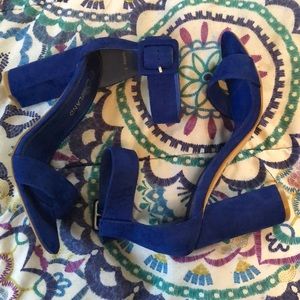 Royal Blue Chunky Heels